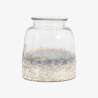 Downtown Pluto Small Hurricane Vase - Silver