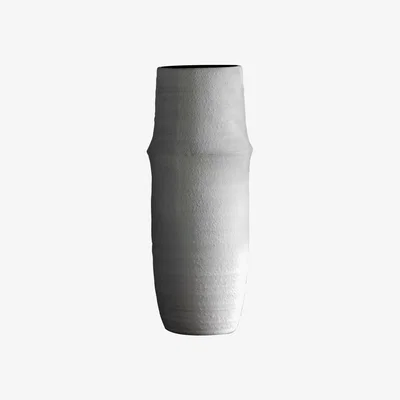 Downtown Larson Medium Terracotta Vase - White