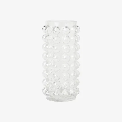 Downtown BHS Small Bobble Glass Vase - Clear