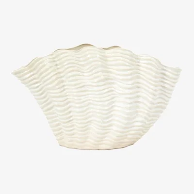 Downtown Clam Large Vase Reactive - White