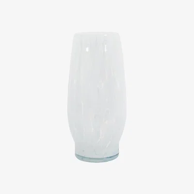 Downtown Lola Large Glass Vase - White