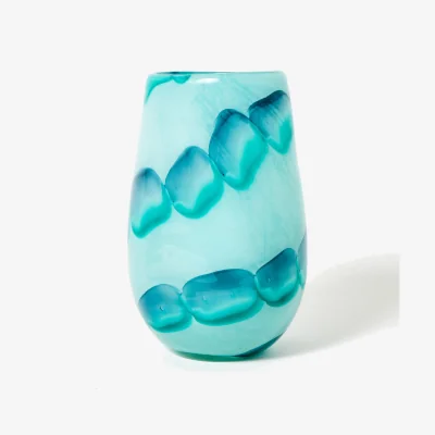Oliver Bonas Naya Blue Glass Vase