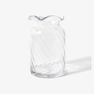 Oliver Bonas Lucie Clear Wavy Glass Vase