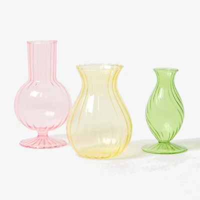 Oliver Bonas Azul Glass Bud Vases Set of Three