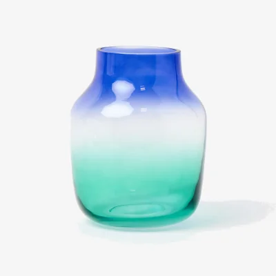 Oliver Bonas Argenti Blue & Green Ombre Glass Vase