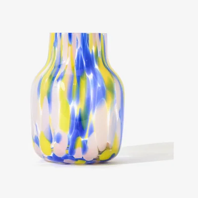Oliver Bonas Alia Speckled Short Glass Vase