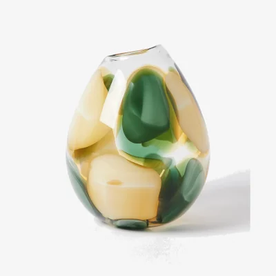 Oliver Bonas Kai Spot Green Glass Vase