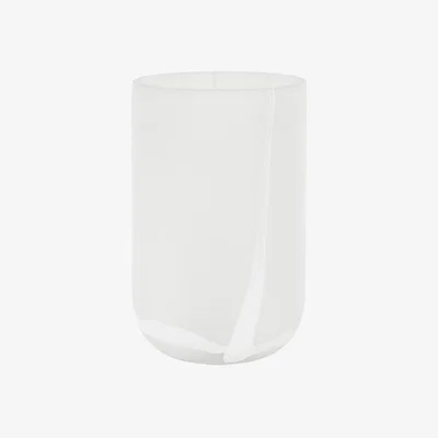 Perch and Parrow Amara Handblown Glass Swirl Vase, Large
