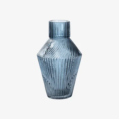 Perch and Parrow Dakari Blue Glass Vase