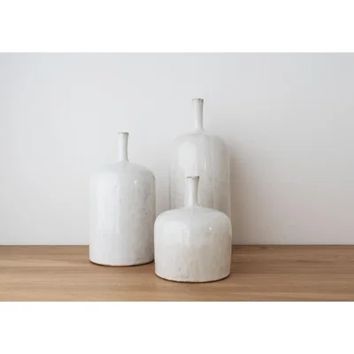 Perch and Parrow Orion Vases in Natural, Set of Three
