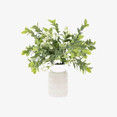 Perch and Parrow Faux Meadown Foliage in Vase