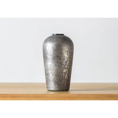 Perch and Parrow Renee Vase in Antique Silver, Large