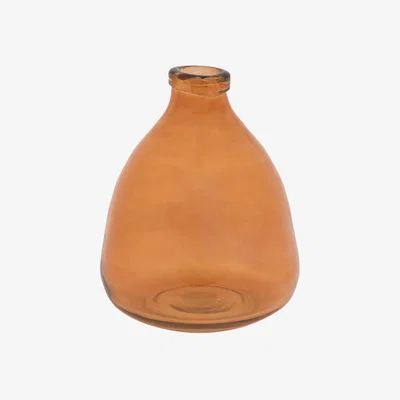Perch and Parrow Helios Handblown Glass Vase in Amber