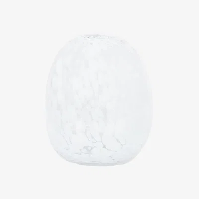 Perch and Parrow Mara Vase in Clear White Speckle - Small