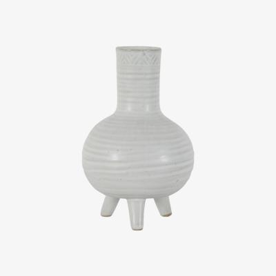 Perch and Parrow Plume Porcelain Vase Small