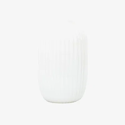 Perch and Parrow Ridgley Vase in White - Medium