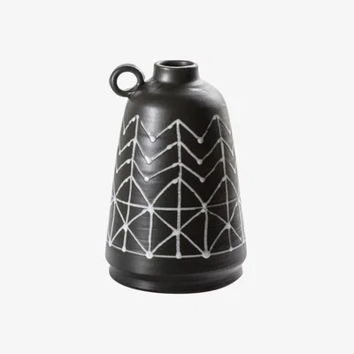 Perch and Parrow Atzi Black Bottle Vase