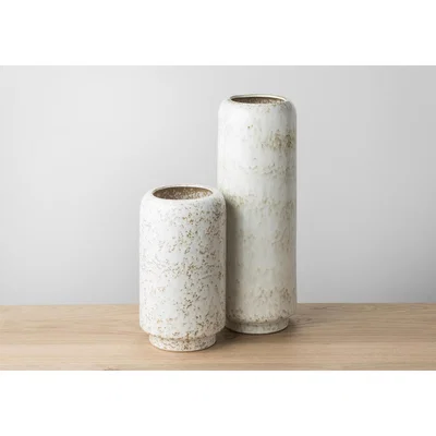 Perch and Parrow Sheba Gloss Vase Set in Bone