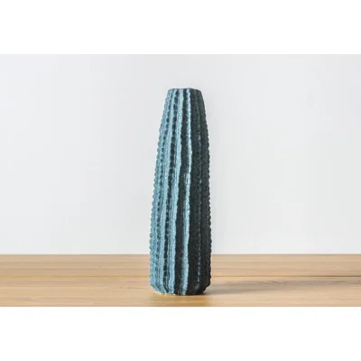 Perch and Parrow Jadis Textured Vase in Blue