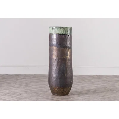 Perch and Parrow Emberly Large Black Floor Vase