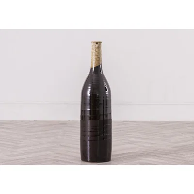 Perch and Parrow Lilliane Black Bottle Vase