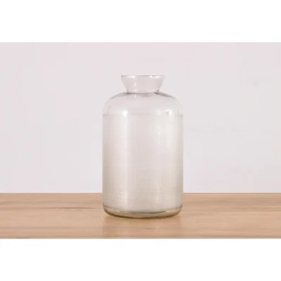 Perch and Parrow Luz Glass Vase with Gold Rim