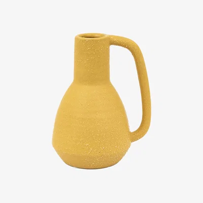 Perch and Parrow Monza Ceramic Vase in Mustard