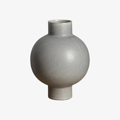 Perch and Parrow Prado Grey Round Vase