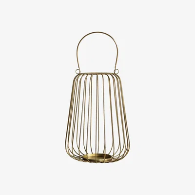 Perch and Parrow Leandro Gold Metal Lantern, Small