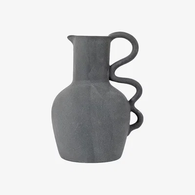 Perch and Parrow Wiggle Pitcher in Black - Large