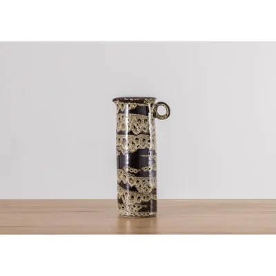 Perch and Parrow Raiden Glossy Glazed Vase with Handle