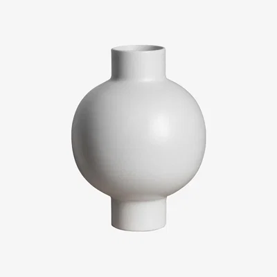 Perch and Parrow Prado White Round Vase