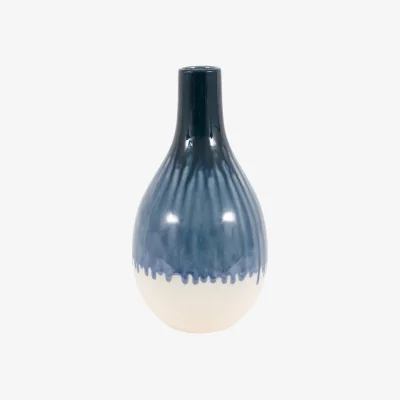 Perch and Parrow Arabella Blue Organic Fade Ceramic Vase