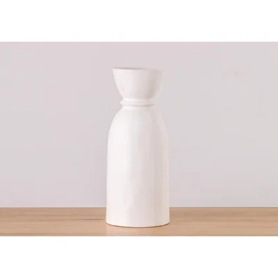 Perch and Parrow Riva Bottle Vase in White, Large
