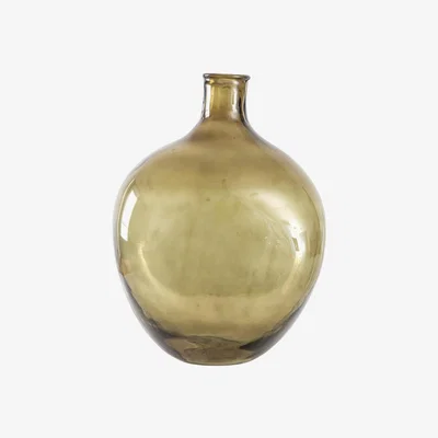 Perch and Parrow Hubba-Bubble Bottle Vase in Green Medium