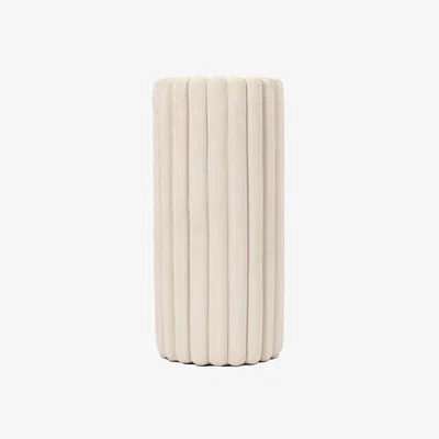 Perch and Parrow Pudgy Vase in Taupe - Small