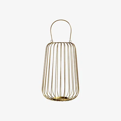 Perch and Parrow Leandro Gold Metal Lantern, Large