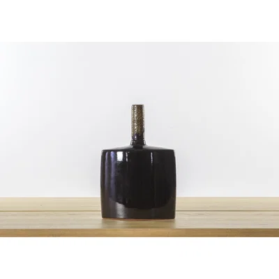 Perch and Parrow Lilliane Black Floorstanding Vase