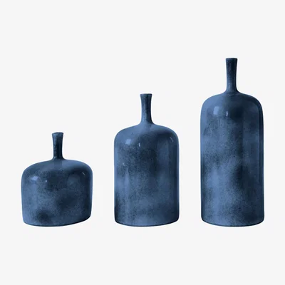Perch and Parrow Orion Vases, Set of Three