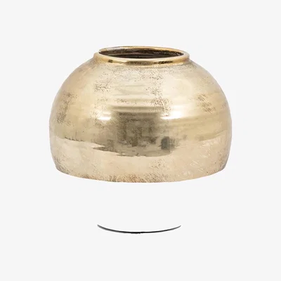 Perch and Parrow Shimmer Vase in White and Gold, Large
