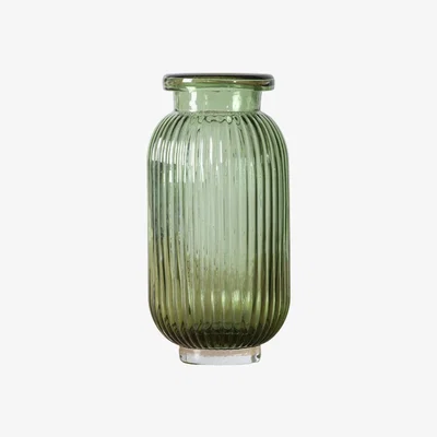Perch and Parrow Acel Green Glass Vase