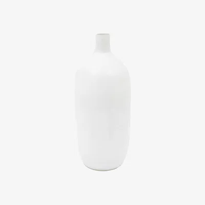 Perch and Parrow Vitra Glass Bottle Vase in White, Large