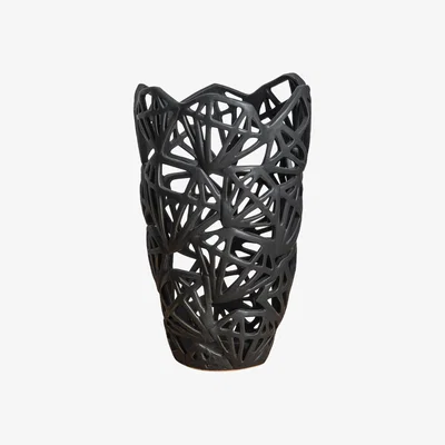 Perch and Parrow Laxis Black Tall Vase