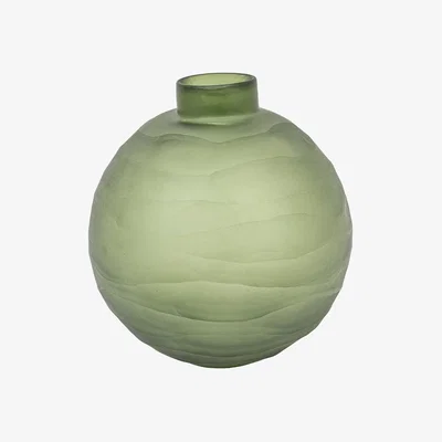 Perch and Parrow Astral Glass Vase in Green, Large