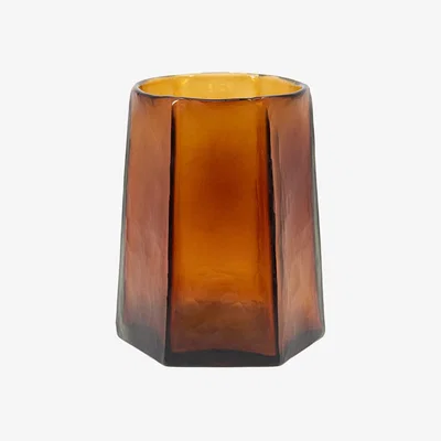Perch and Parrow Siena Faceted Hurricane Vase, Medium