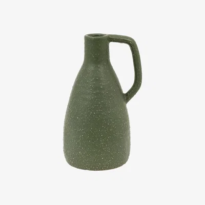 Perch and Parrow Monza Ceramic Vase in Olive