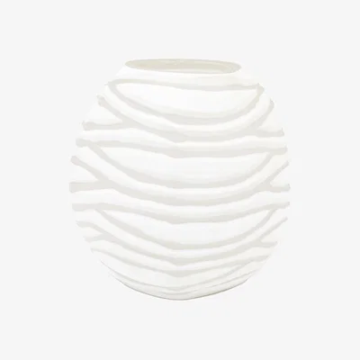 Perch and Parrow Clara Handblown Carved Glass Vase, Medium