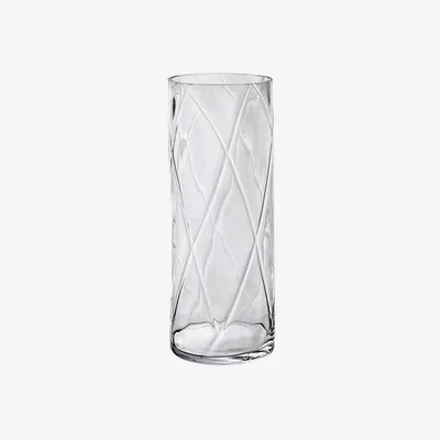 Pagazzi Round Optic Clear Glass Vase Large