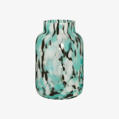 The Range Chima Small Grey Ribbed Glass Vase - Glass 100%
