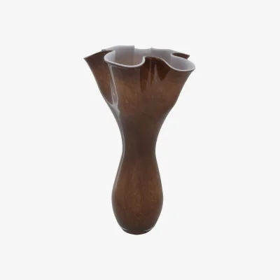 The Range Colbie Medium Embossed Grey Glass Vase - Multi colour